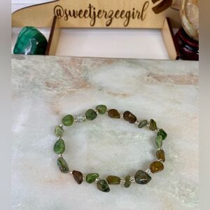 Natural Green Opal Chip Bead Bracelet
